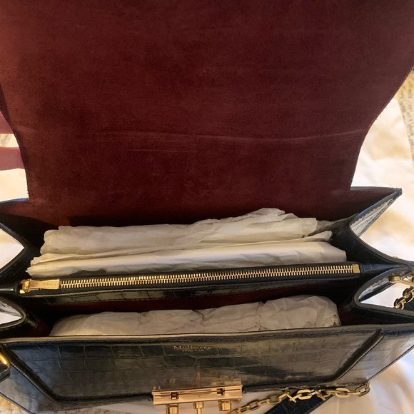 Like New Mulberry Pembroke croc print shoulder bag - Picture 5 of 11